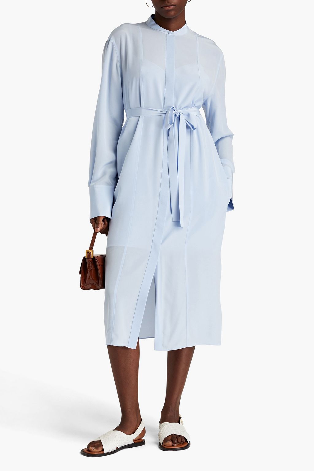 JOSEPH Arlington Hemdkleid aus Crêpe de Chine aus Seide in Midilänge