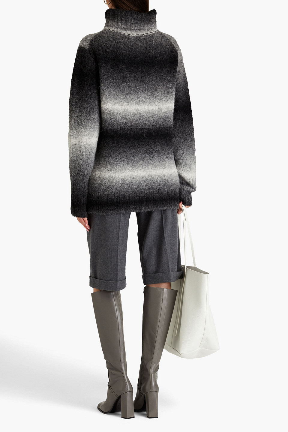Joseph Rollkragenpullover Aus Einer Alpakamischung Mit Farbverlauf In Dark Gray