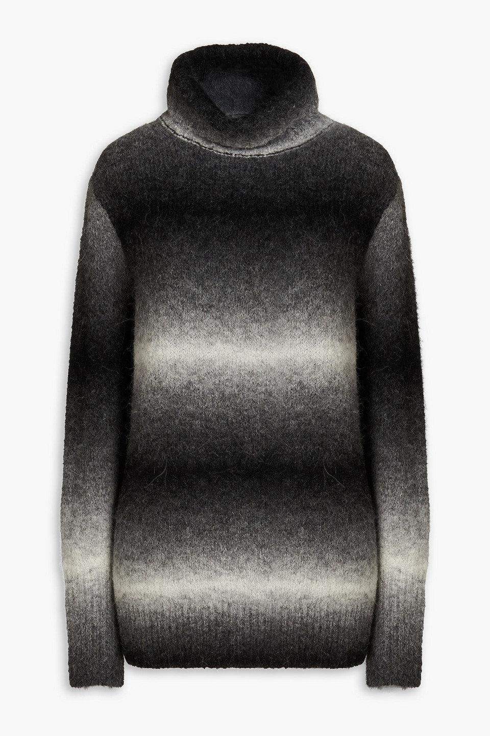 Joseph Rollkragenpullover Aus Einer Alpakamischung Mit Farbverlauf In Dark Gray