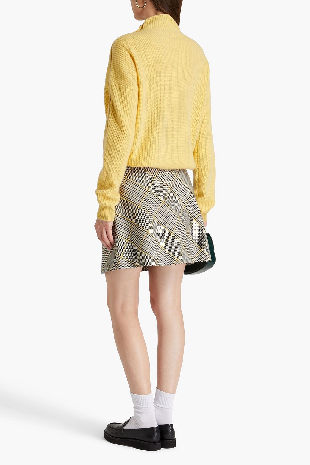 MAJE Ribbed cashmere turtleneck sweater