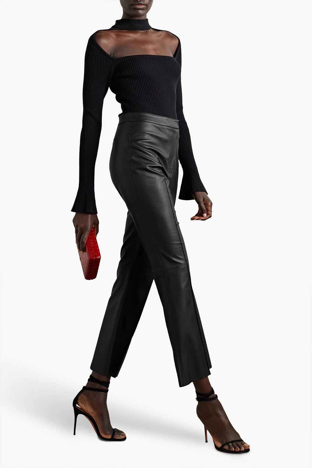 SAFIYAA Mari faux leather flared pants