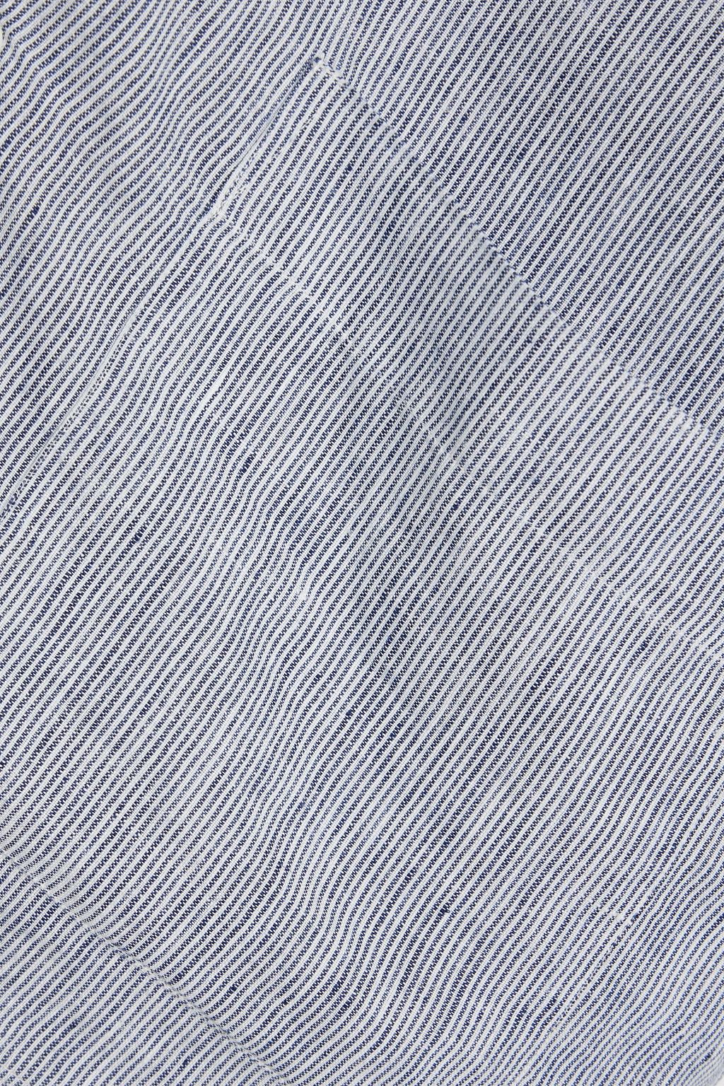 ONIA Striped linen-blend shirt