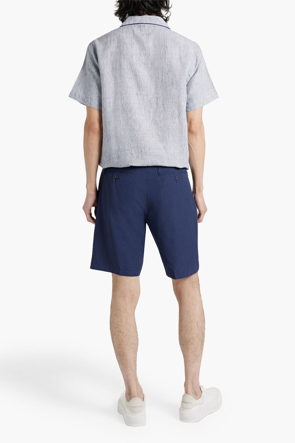 ONIA Striped linen-blend shirt