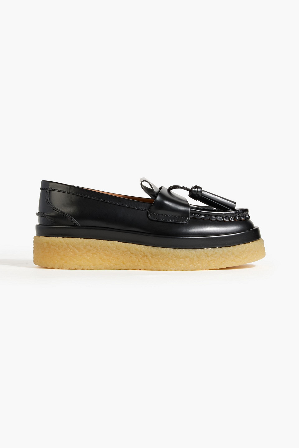 Chloé - Jamie tasseled leather platform loafers - Black - EU 39