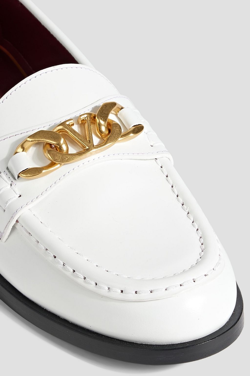VALENTINO GARAVANI VLOGO Chain leather loafers