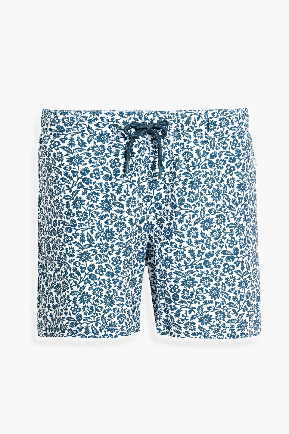 Onia Floral-print Shell Mid-length Swim Shorts In Teal