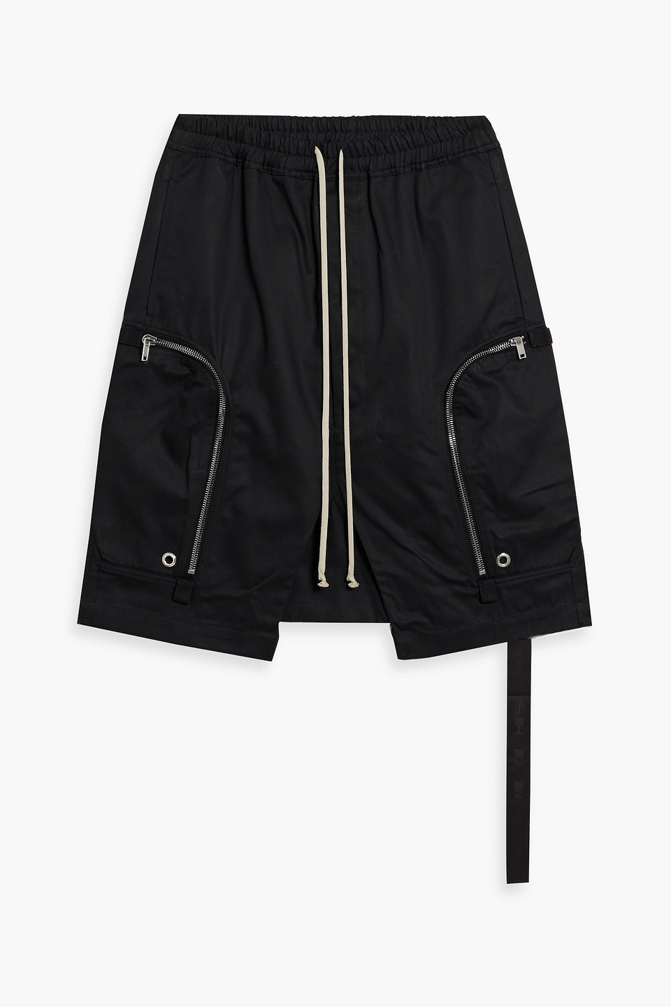 Rick Owens Drawstring Elastic Waist Shorts In Black
