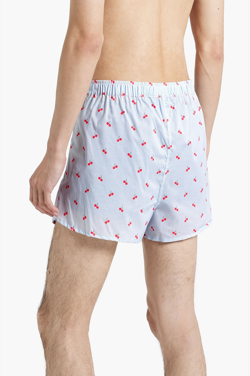 Shop Derek Rose Printed Cotton Boxer Briefs In Sky Blue