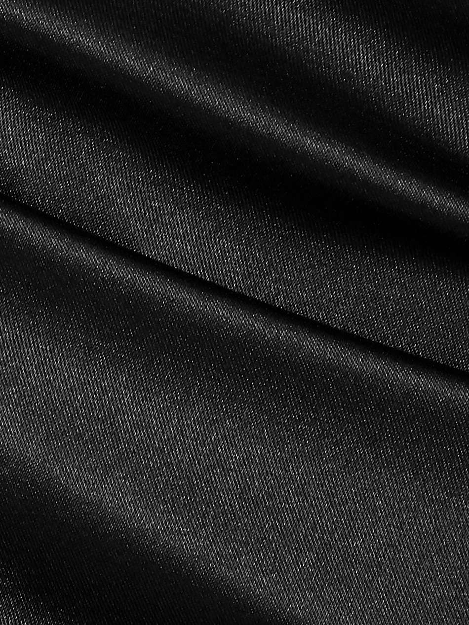 cutout ruched satin mini dress