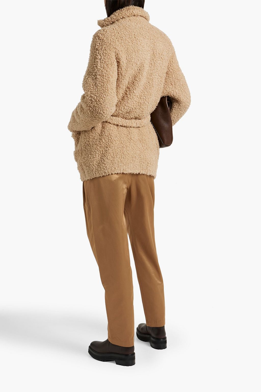 BRUNELLO CUCINELLI ブークレニット カシミヤ混 カーディガン ベルト付き