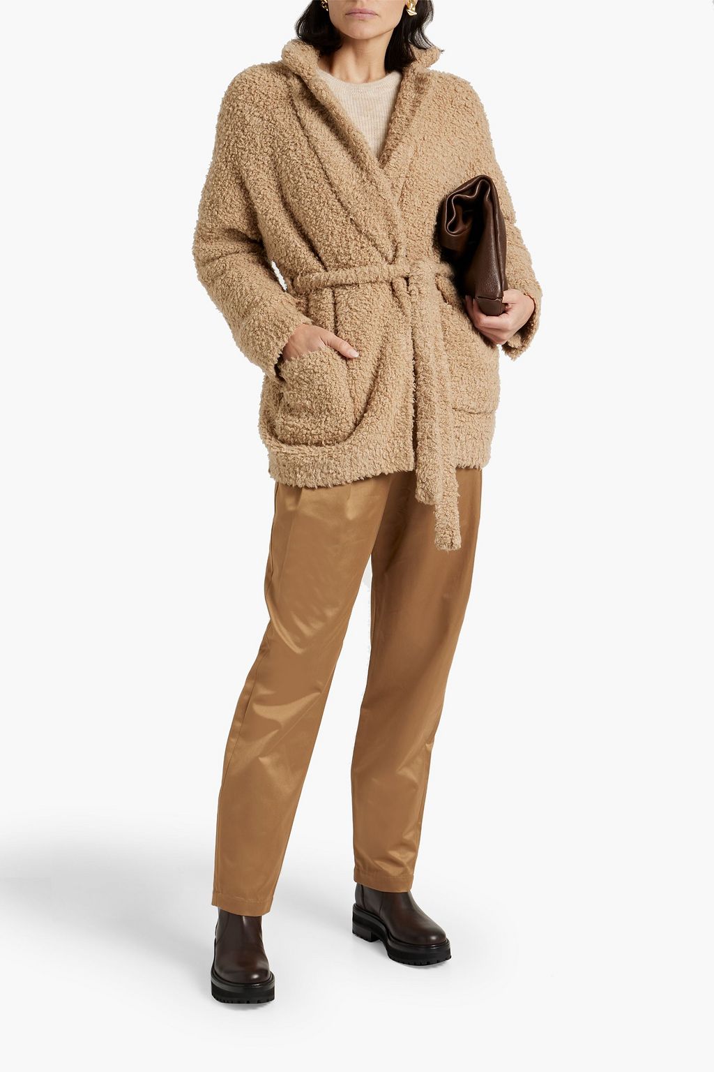 BRUNELLO CUCINELLI ブークレニット カシミヤ混 カーディガン ベルト付き