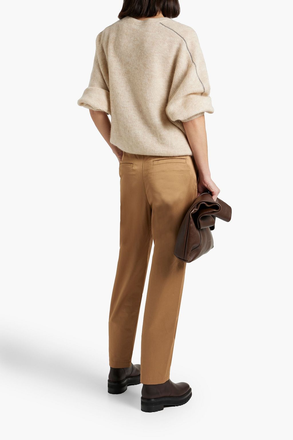 BRUNELLO CUCINELLI Bead-embellished mohair-blend sweater