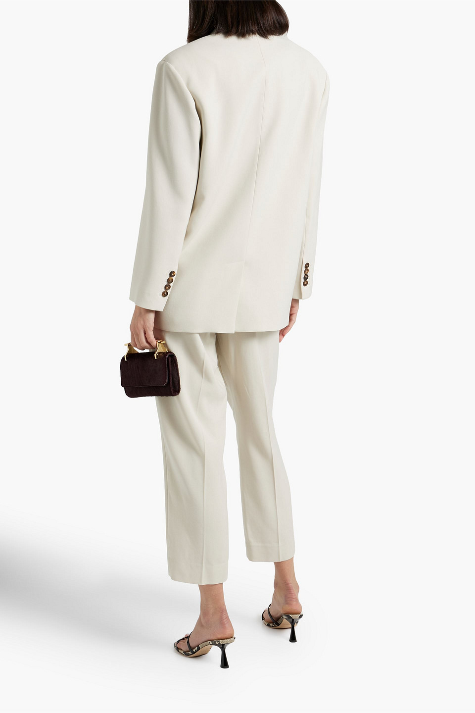 Shop Brunello Cucinelli Twill Blazer In Off-white