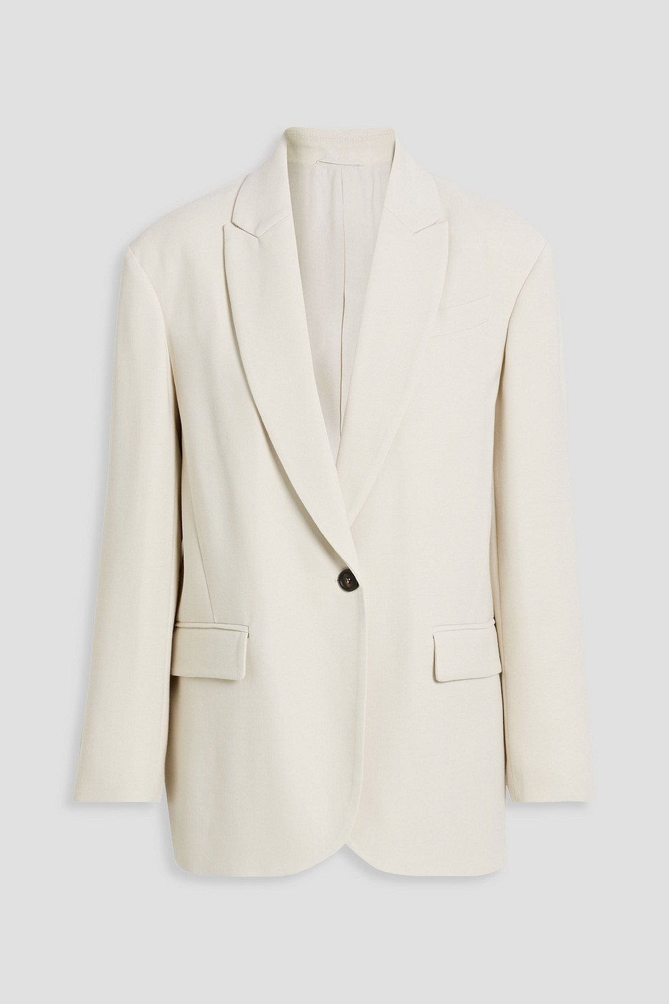 Brunello Cucinelli Twill Blazer In Off-white