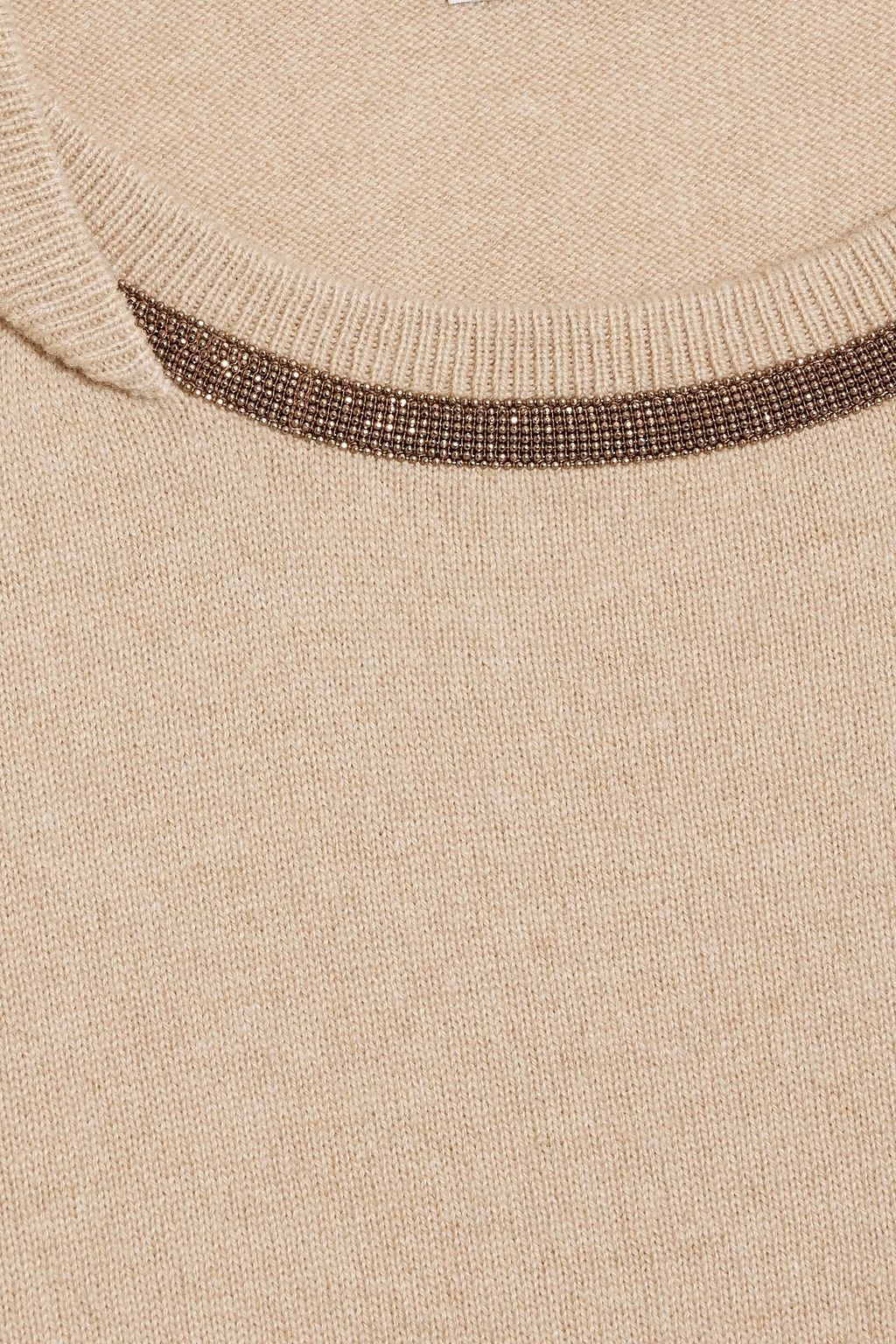 BRUNELLO CUCINELLI كنزة رياضية من الكشمير مزينة بالخرز