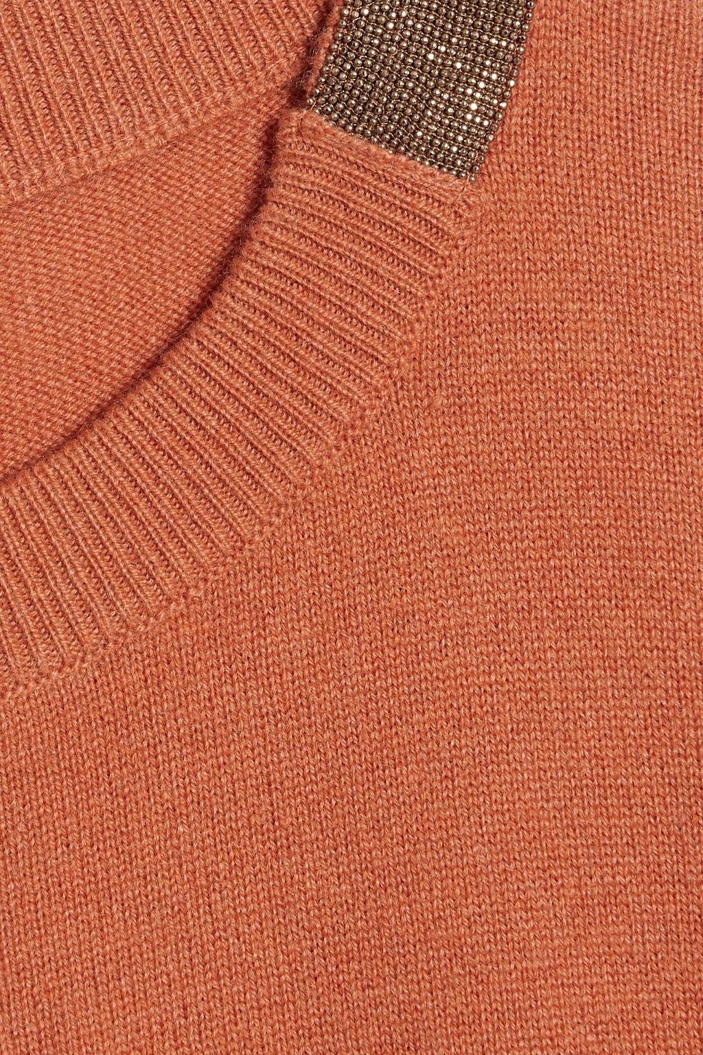 BRUNELLO CUCINELLI كنزة رياضية من الكشمير مزينة بالخرز