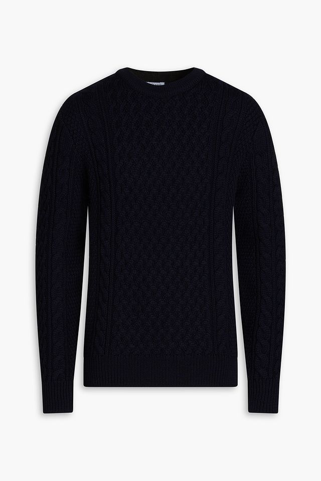 Cable-knit merino wool sweater