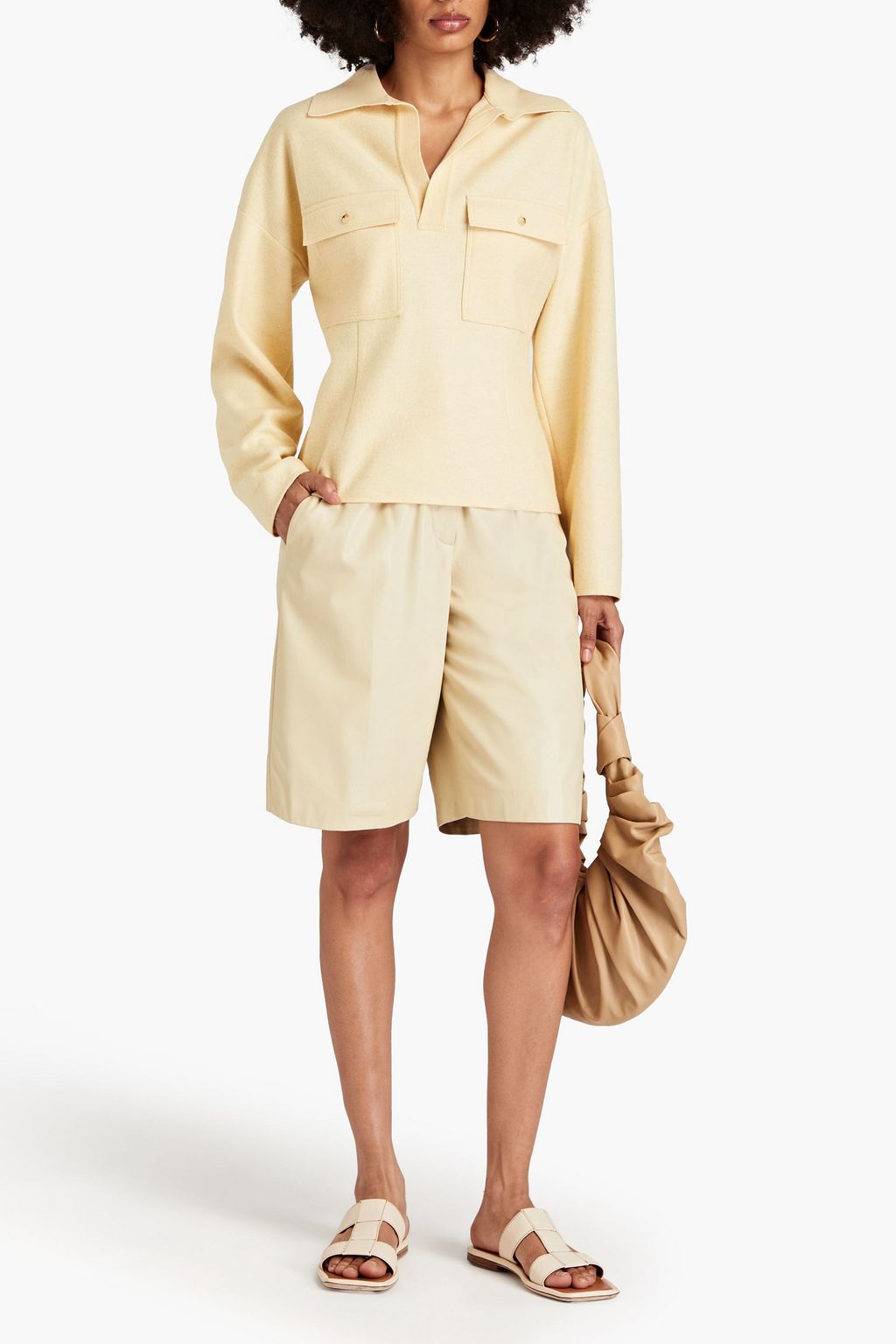 JOSEPH Perrott wool and cashmere-blend polo sweater