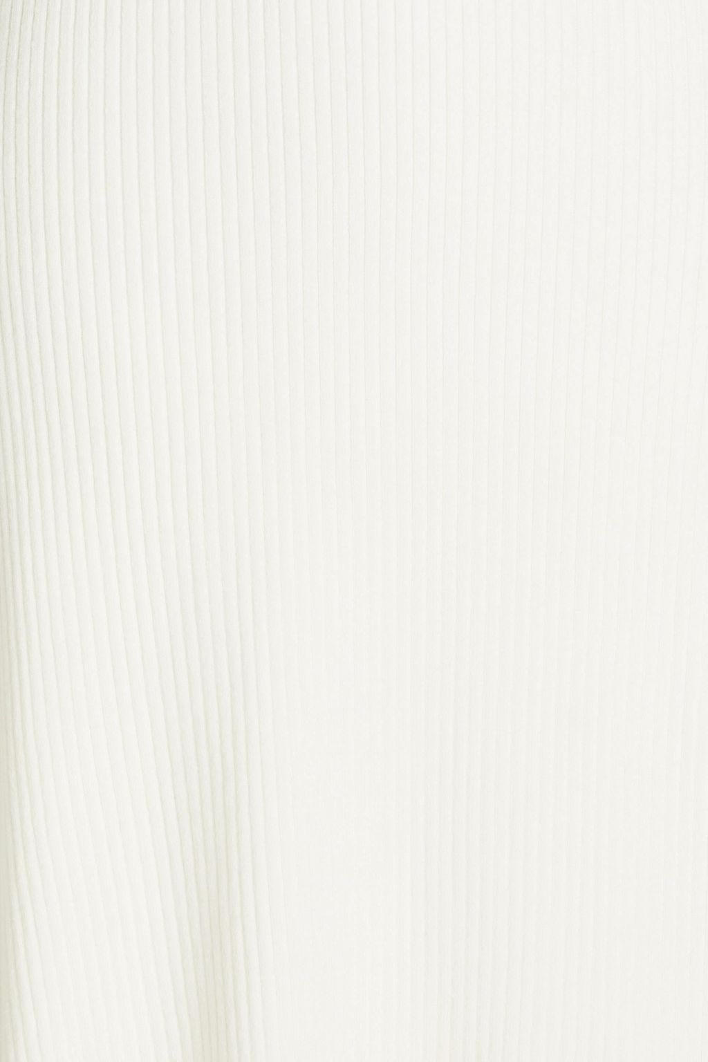 MAJE Lace-up ribbed wool-blend midi dress