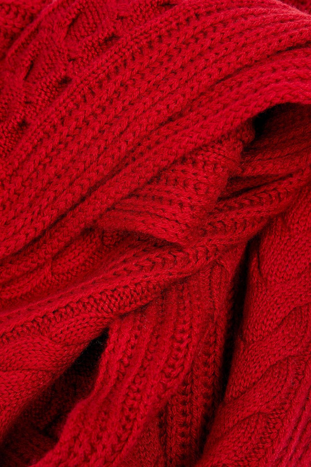 N.PEAL Cable-knit cashmere scarf