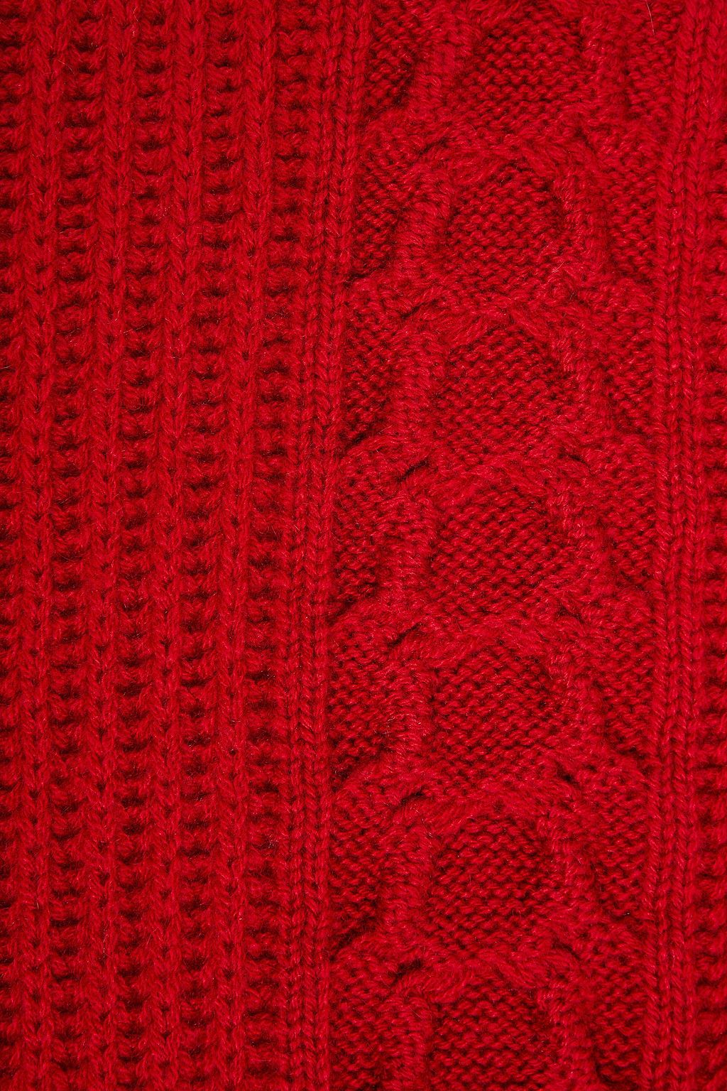 N.PEAL Cable-knit cashmere scarf