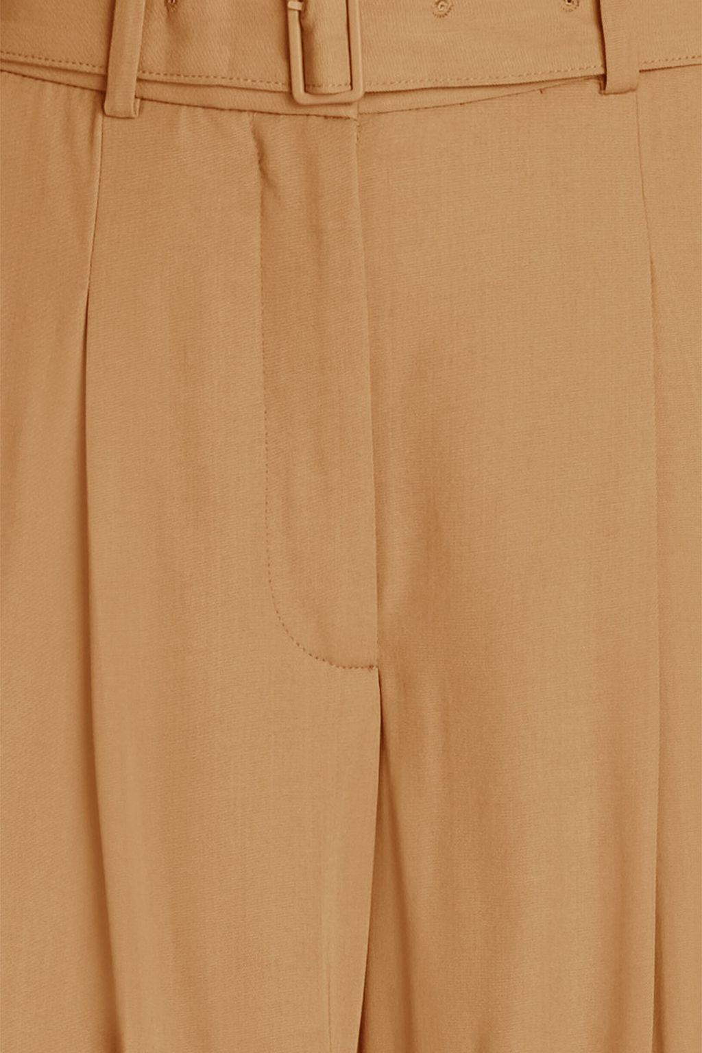 JOSEPH Drew belted pleated twill tapered pants