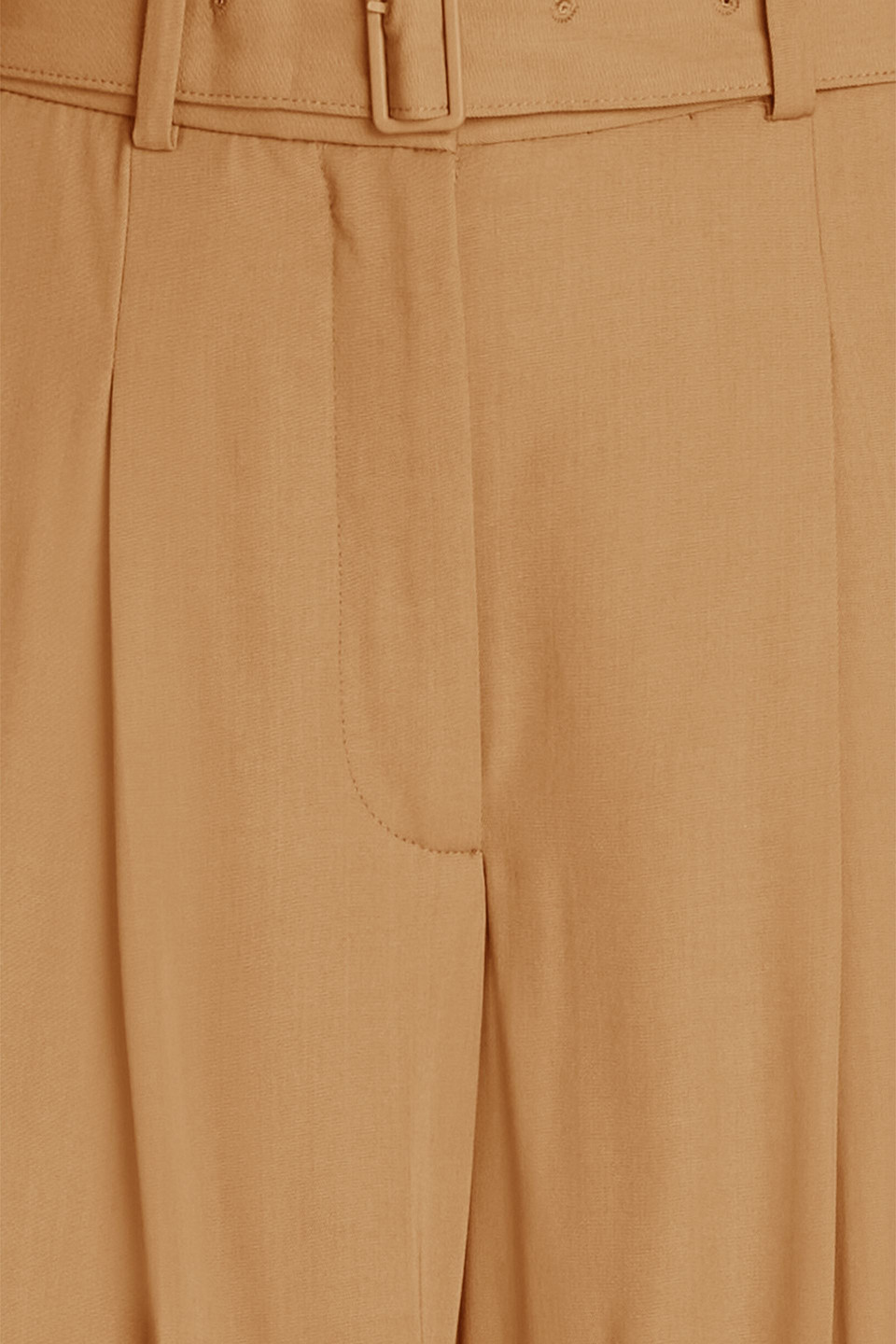 Shop Joseph Drew Belted Pleated Twill Tapered Pants In Sand