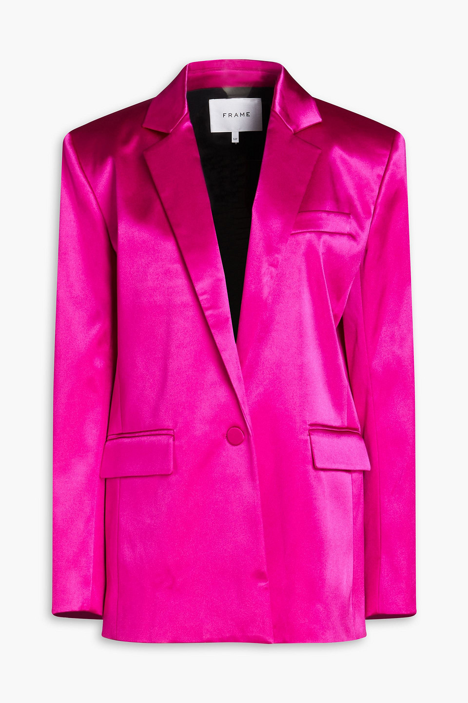 Frame Satin Blazer In Pink