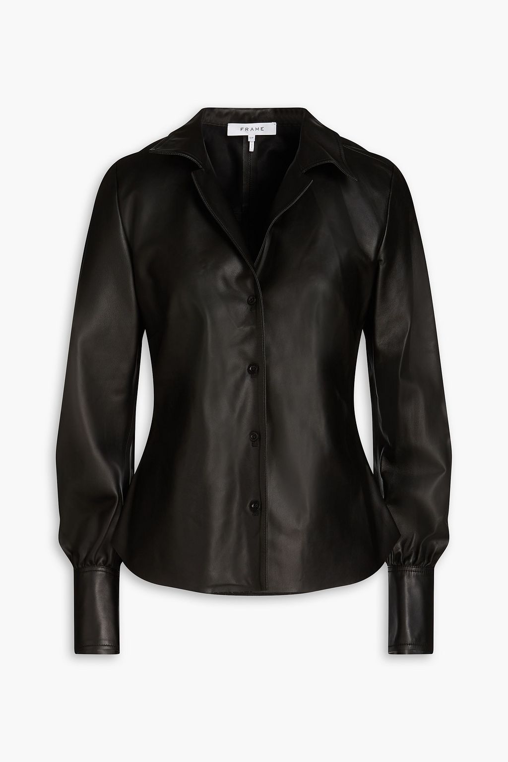 Leather blouse top sale