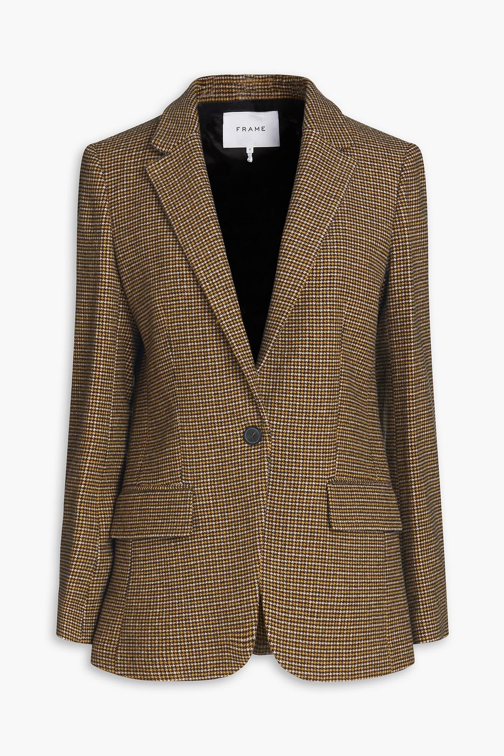 FRAME Houndstooth wool-blend blazer