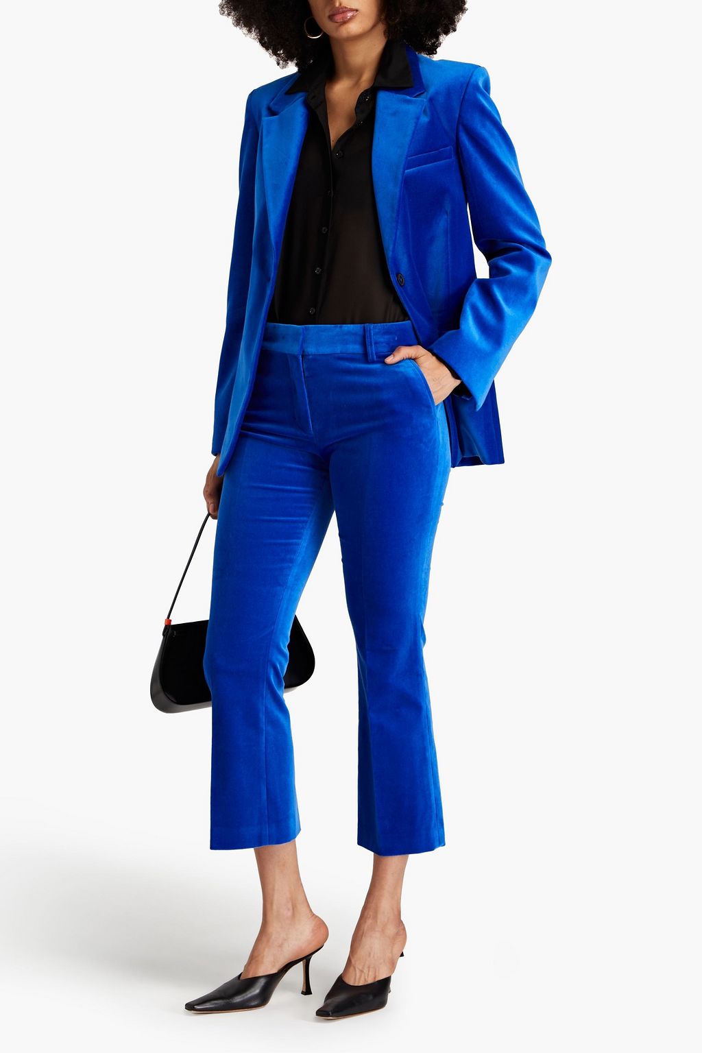 FRAME Cottonblend velvet blazer THE