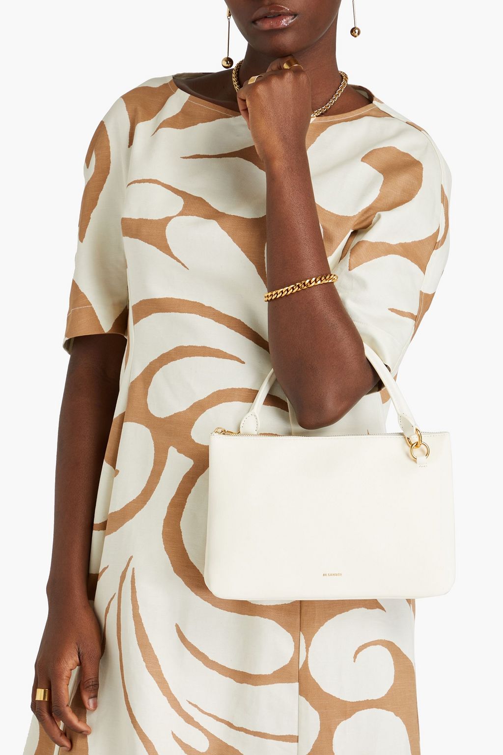 JIL SANDER Leather shoulder bag