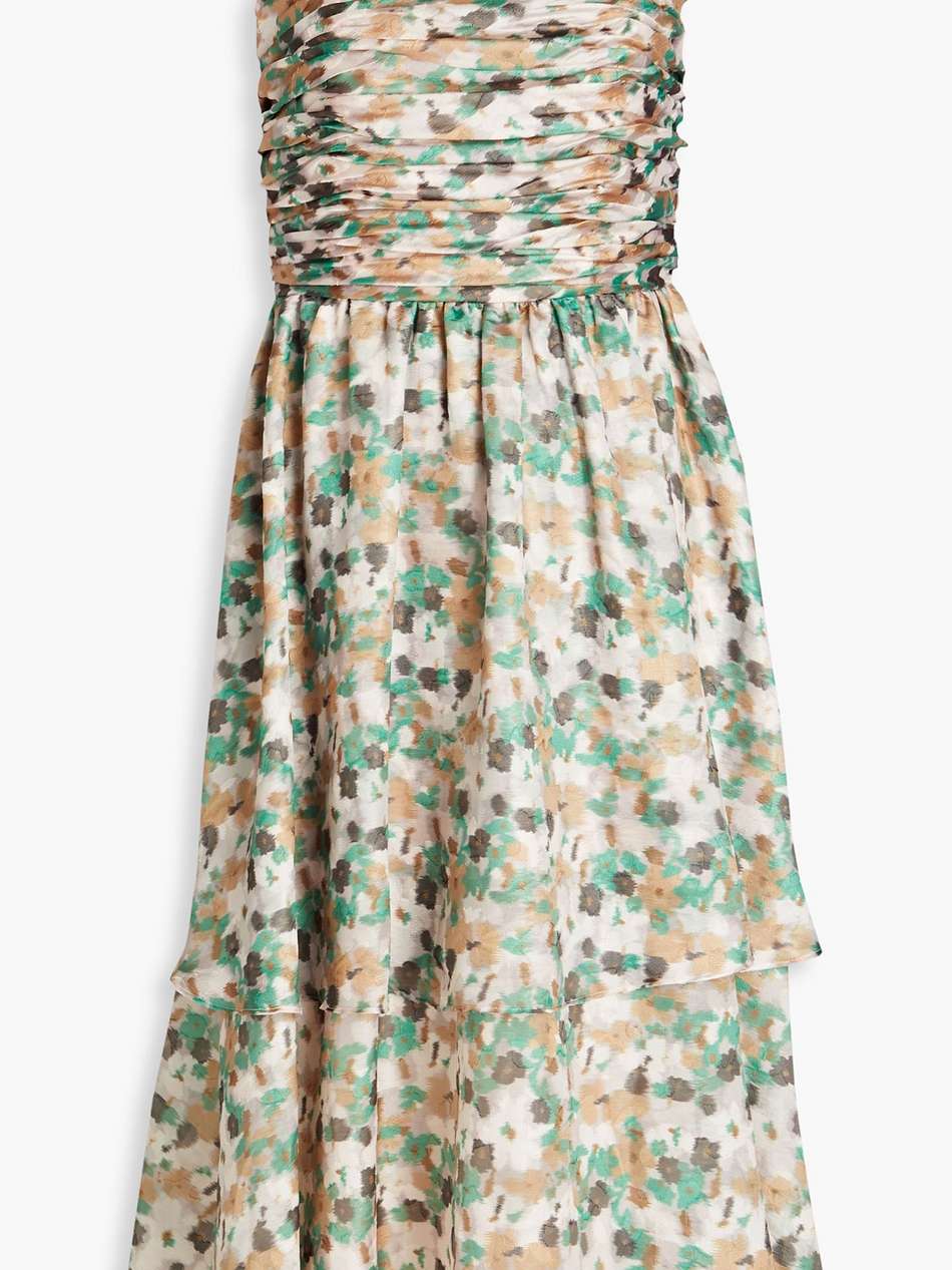 tiered fil coupé midi dress