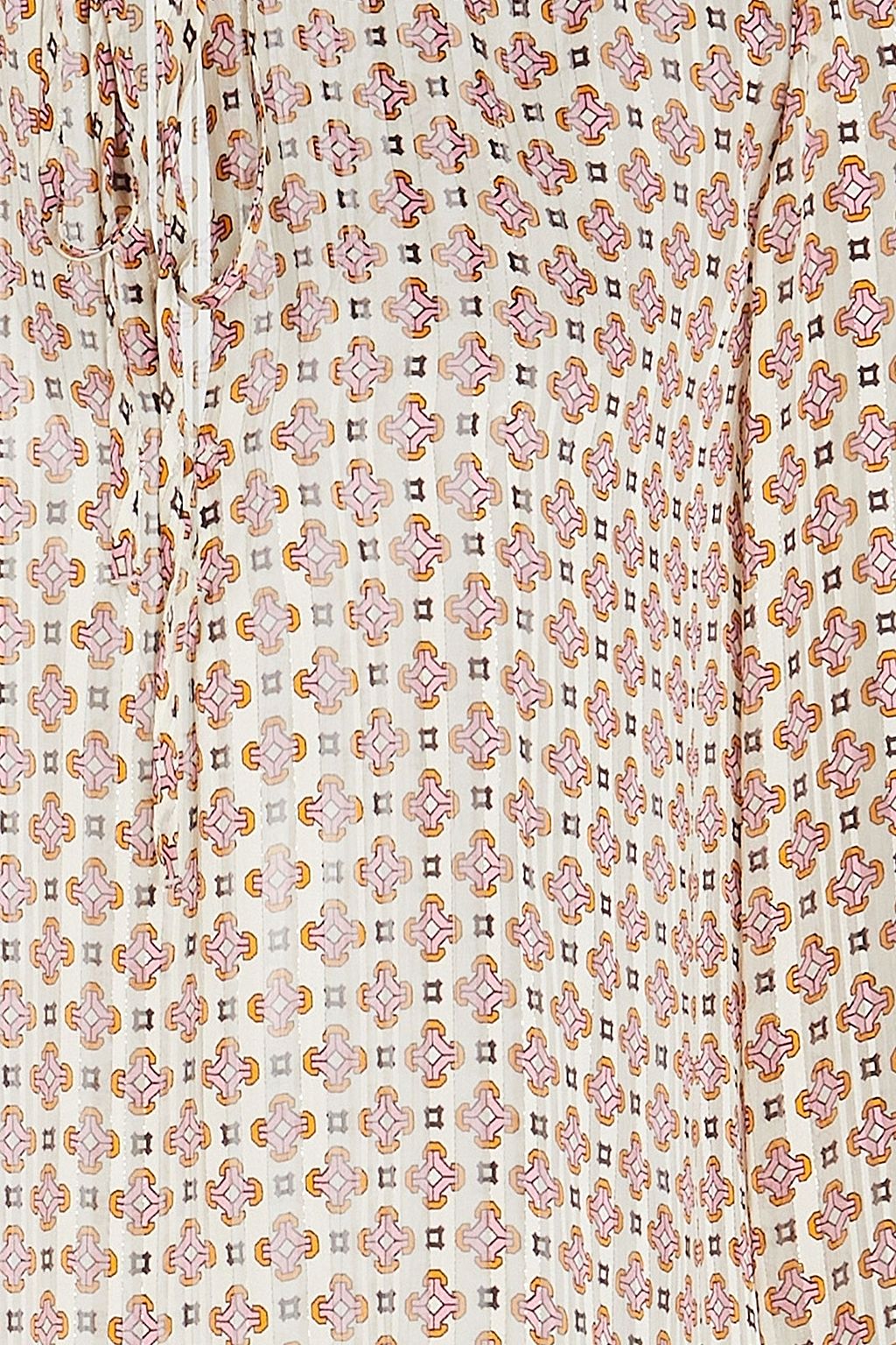 MAJE Printed metallic jacquard blouse