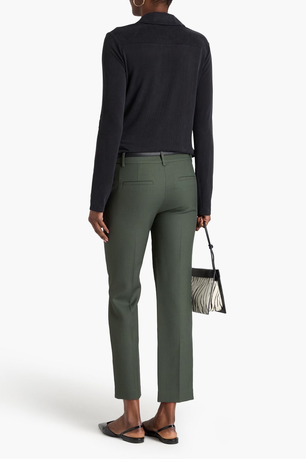 TIBI Grain de poudre wool tapered pants