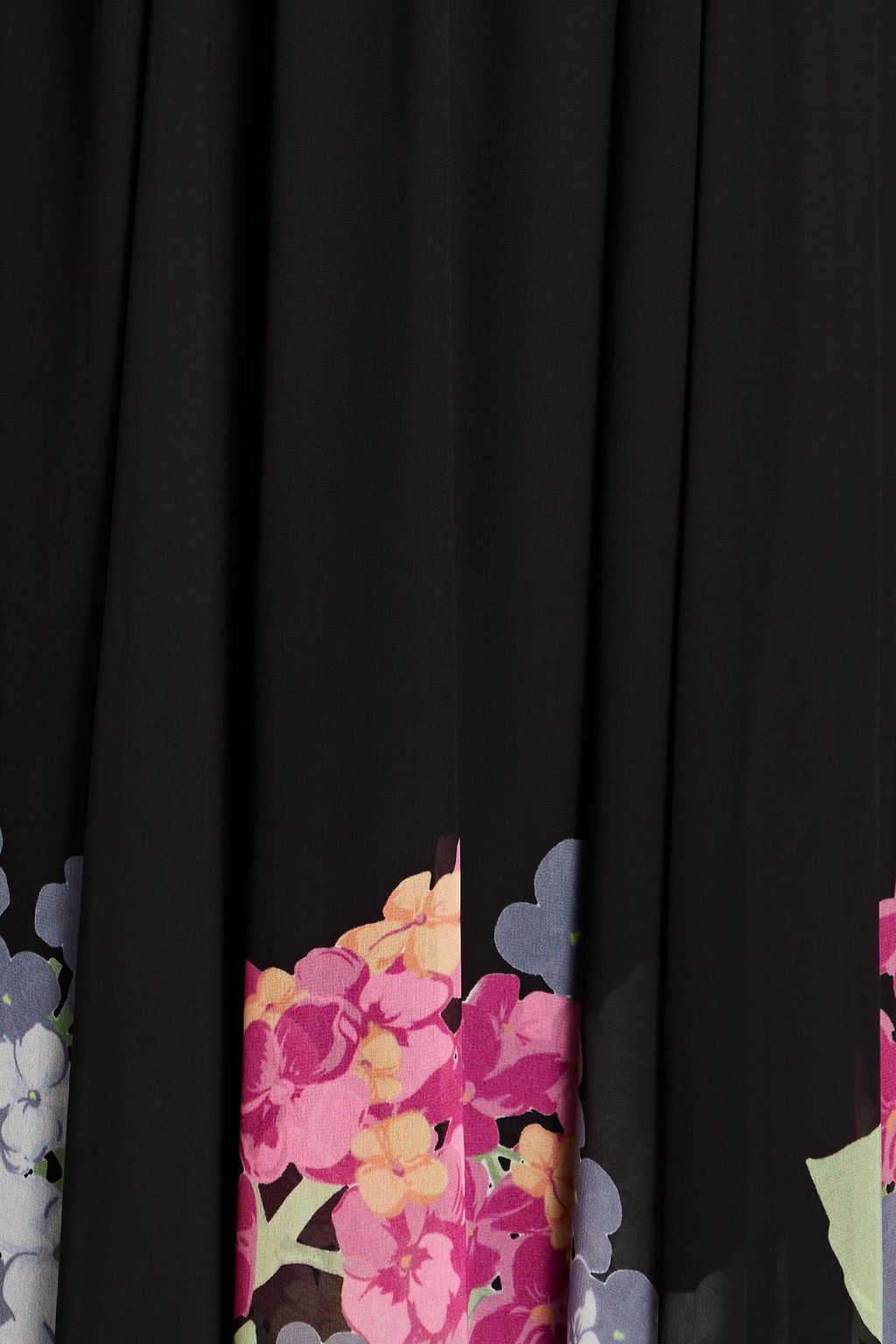 MIKAEL AGHAL Gathered floral-print chiffon gown