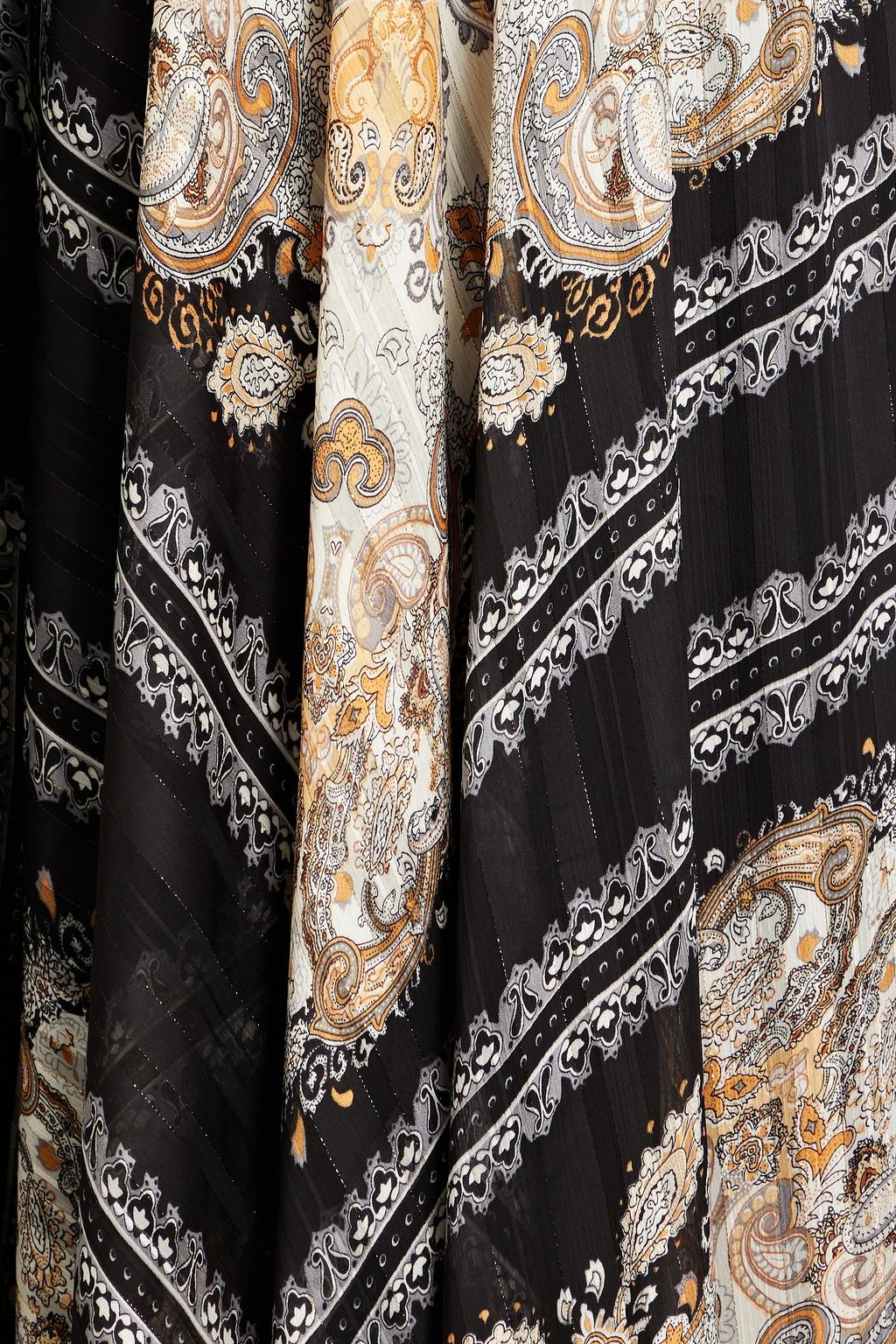 MIKAEL AGHAL Neckholder-Maxikleid aus Crêpe de Chine mit Paisley-Print