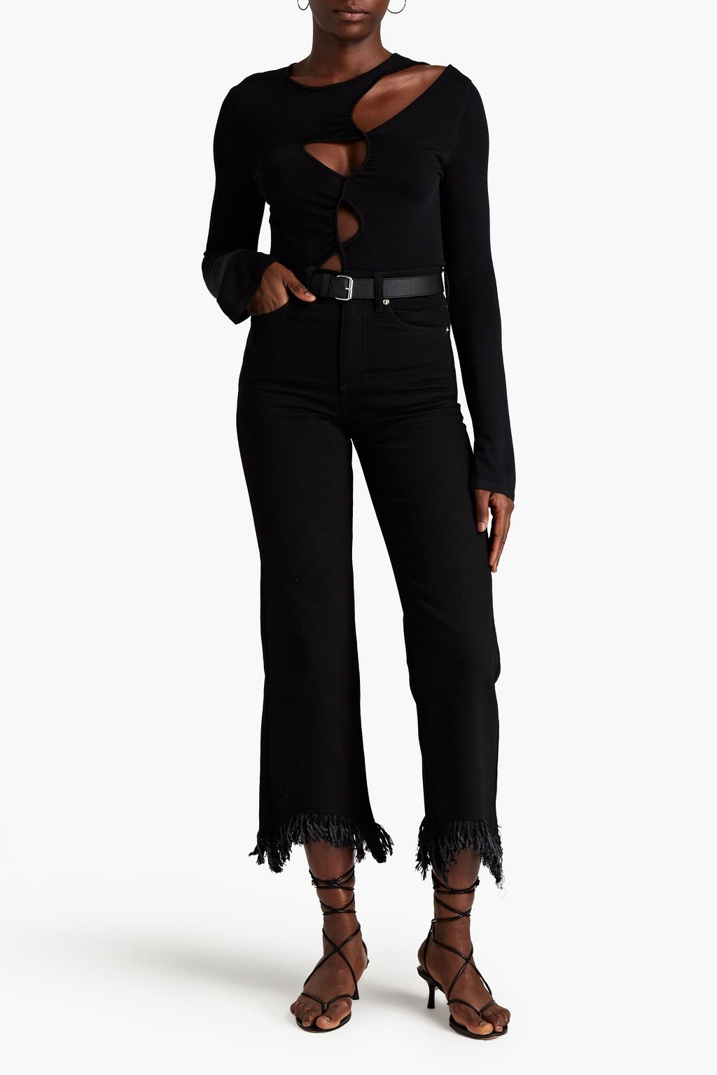 MAJE Cutout knitted bodysuit
