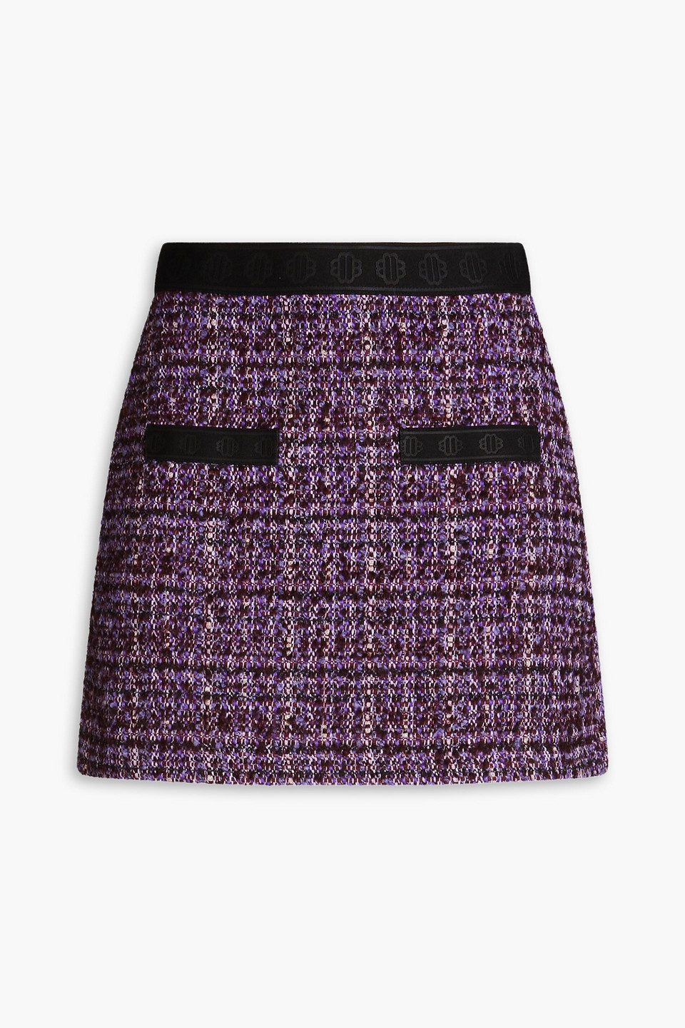 Maje Mehrfarbiger Minirock Aus Tweed In Lila