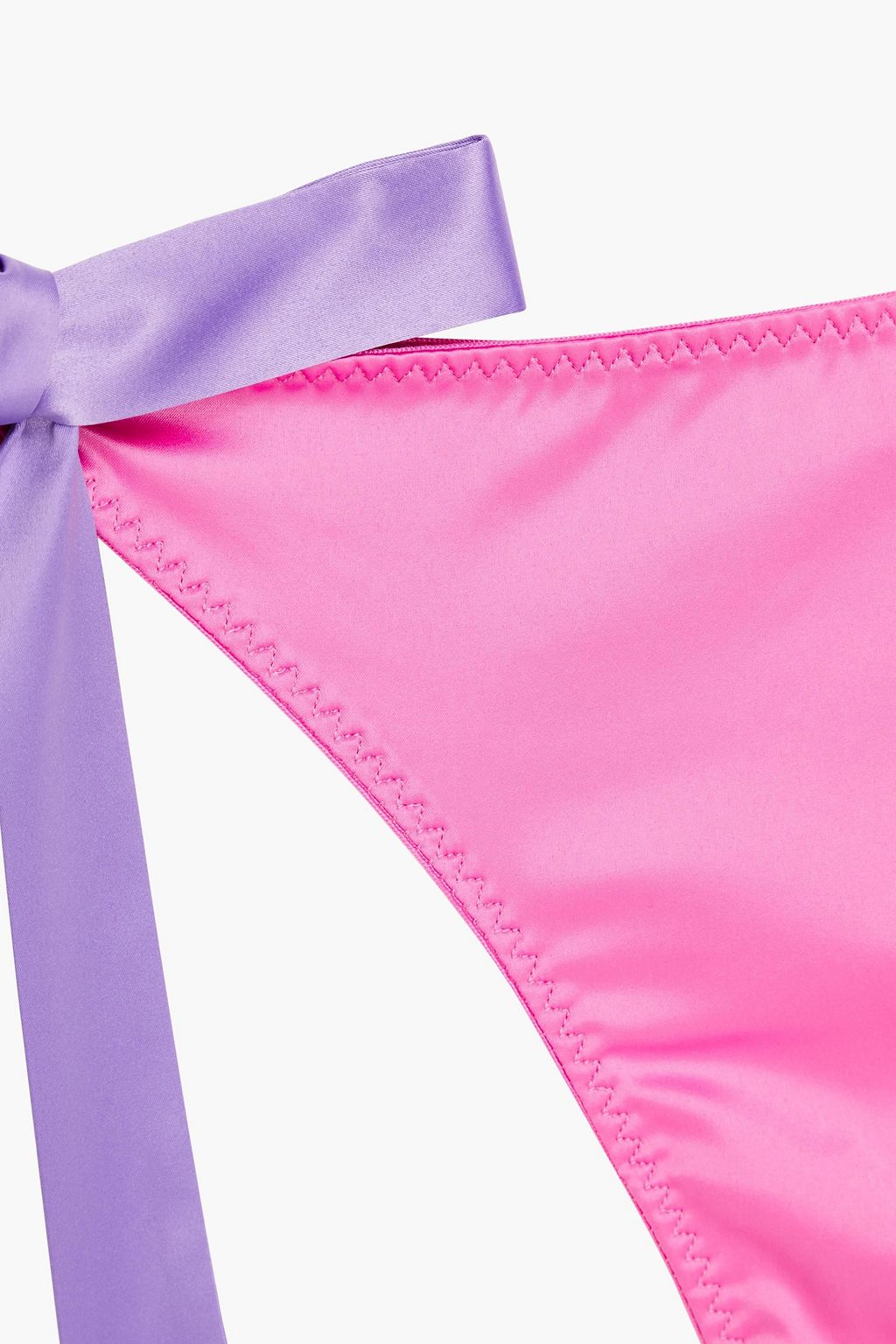 LOVE STORIES Roomie tie-detailed satin thong