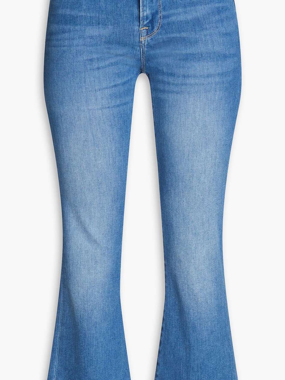 le crop mini boot cropped mid-rise bootcut jeans
