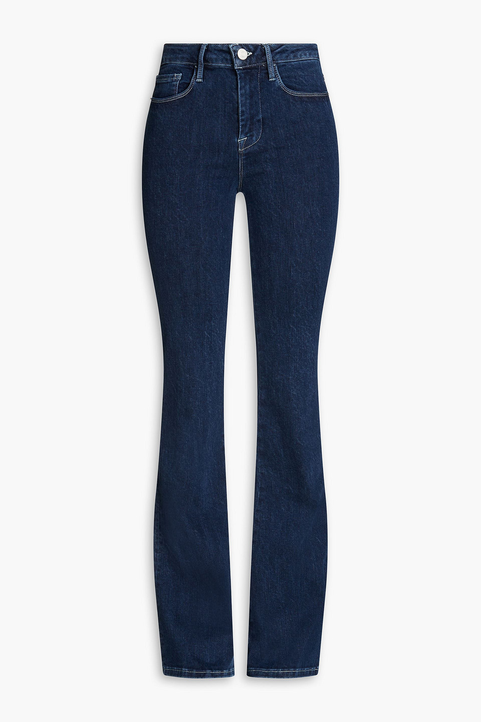 frame - le one high-rise flared jeans - blue - 0
