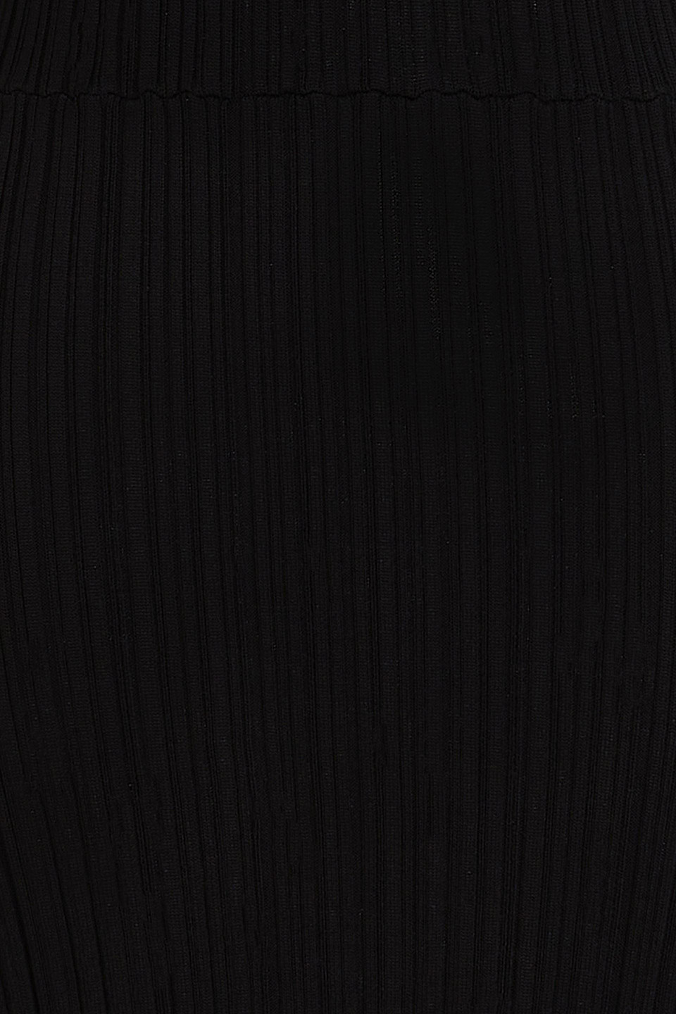Shop Maje Ribbed-knit Mini Dress In Black