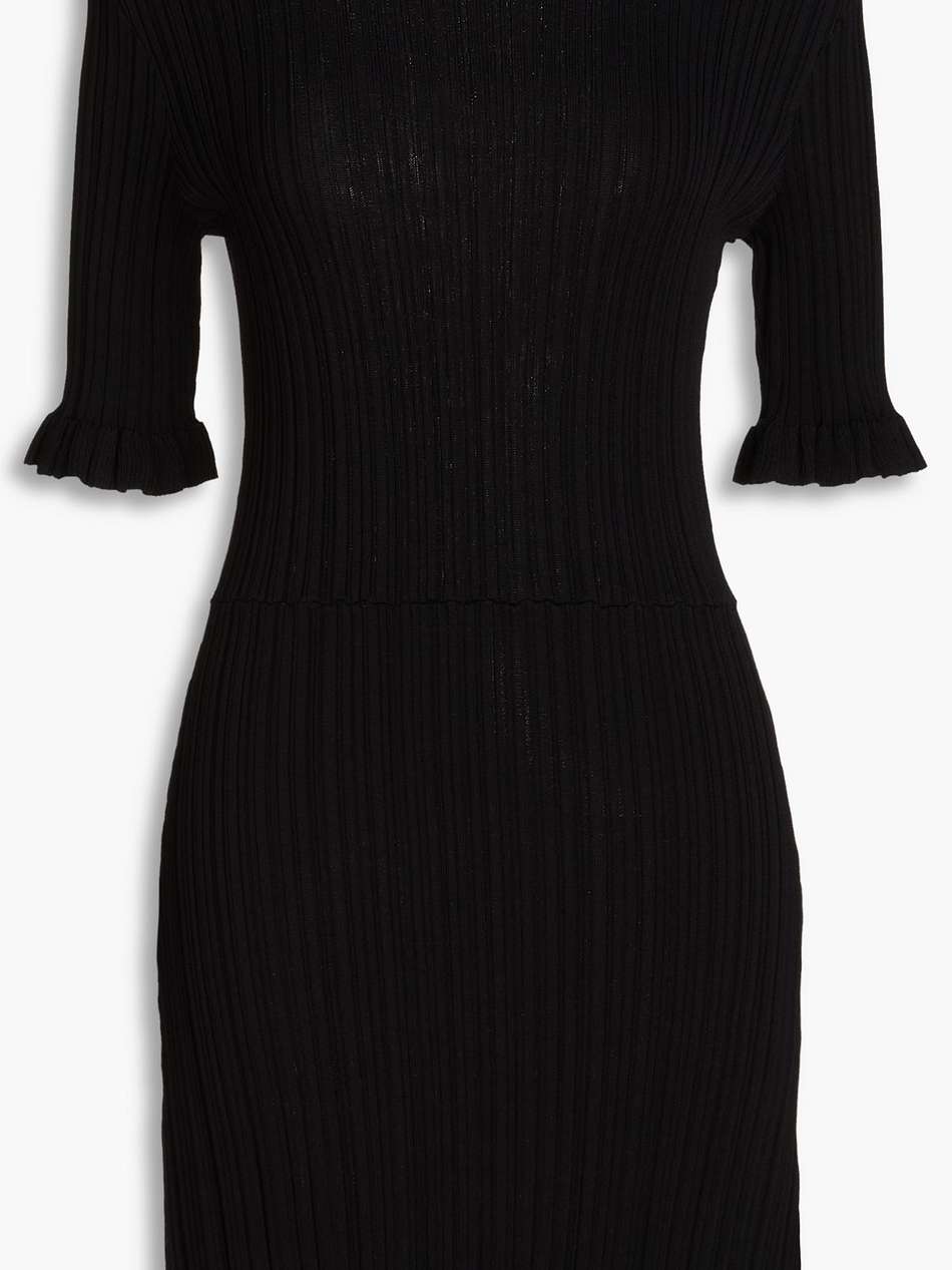 ribbed-knit mini dress