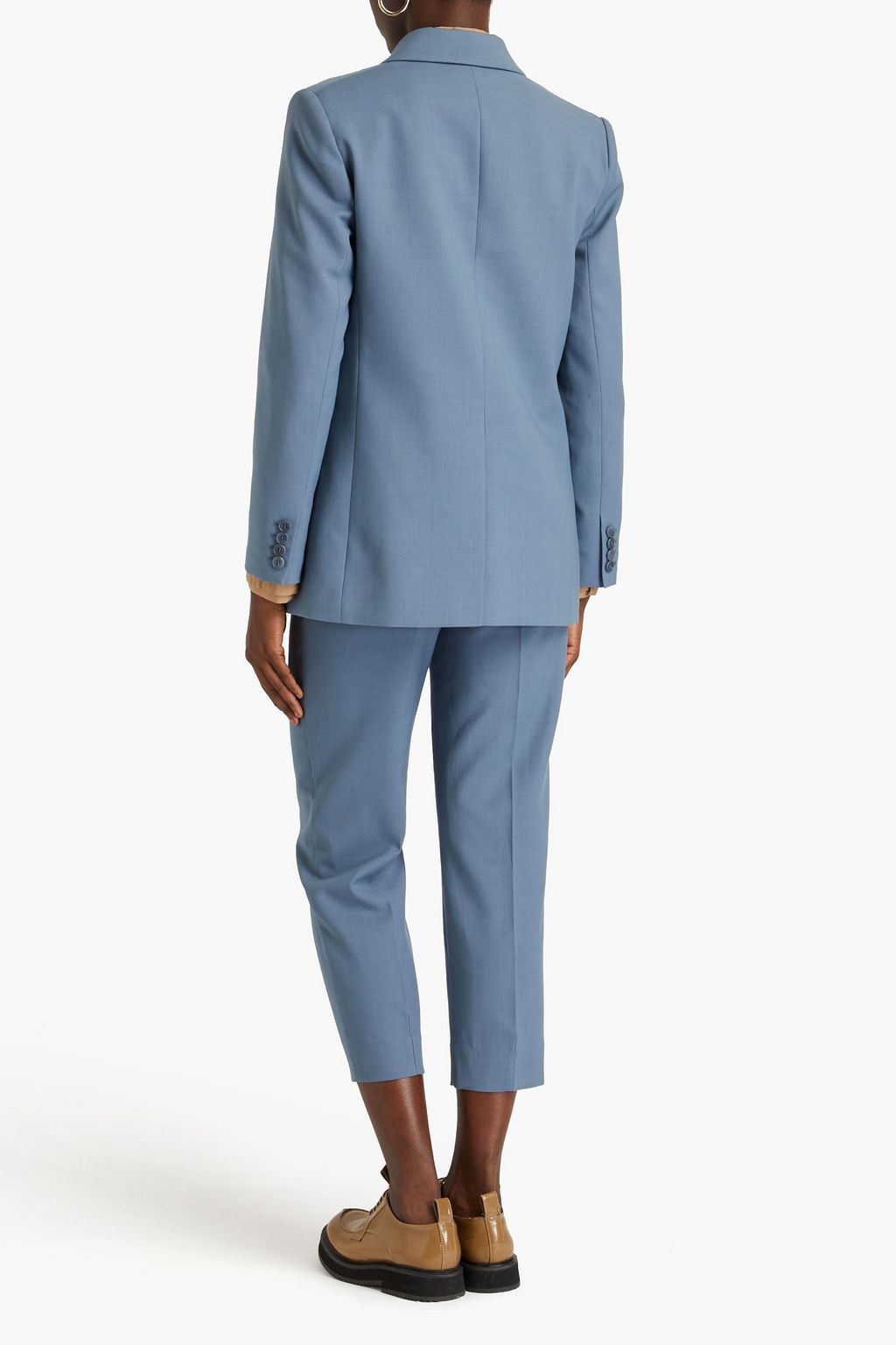 MAJE Double-breasted twill blazer