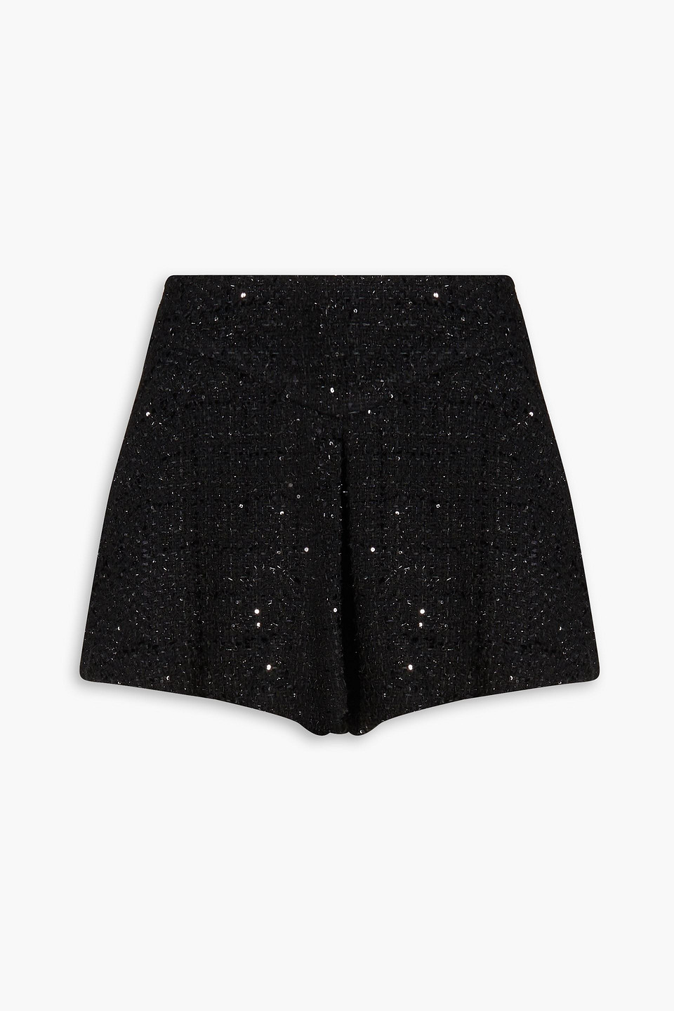 Maje Shorts Aus Tweed Mit Pailletten In Schwarz