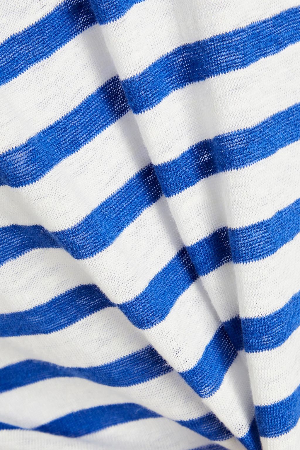 FRAME Striped linen-jersey tank