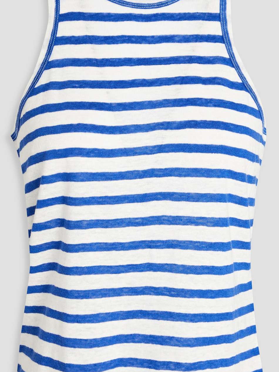 striped linen-jersey tank