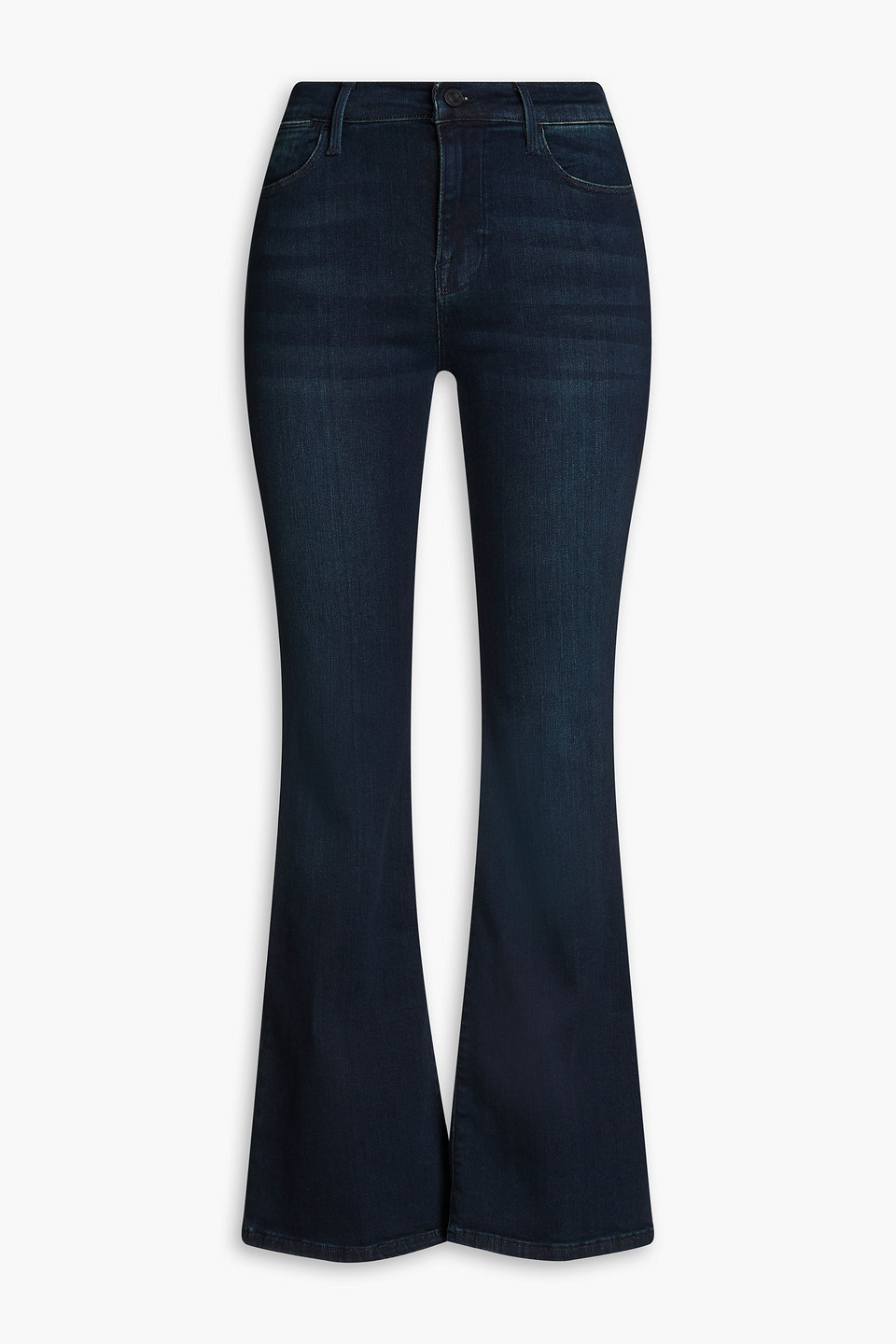 Frame Le Pixie High-rise Flared Jeans In Dark Denim