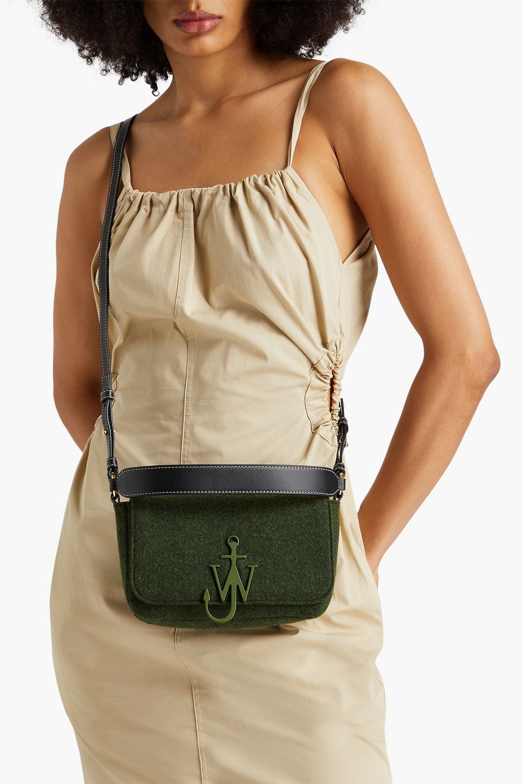 JW ANDERSON Leather and felt shoulder bag